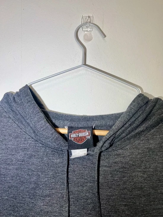 Harley-Davidson Lightweight Hoodie Gray Logo York PA XL - Picture 3 of 8